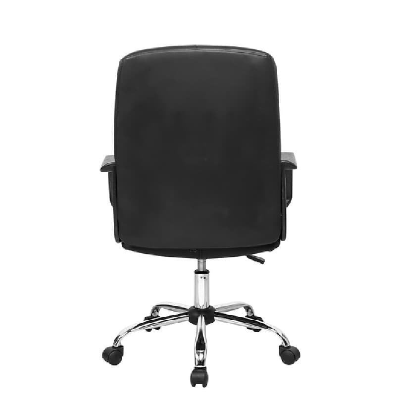 FURRADEC รุ่น Renny เก้าอี้สำนักงานหุ้มหนัง PVC สีดำ ขาเหล็กชุบโครเมียม รองรับสรีระเพื่อความสบายในการทำงาน https://lnwchill.com