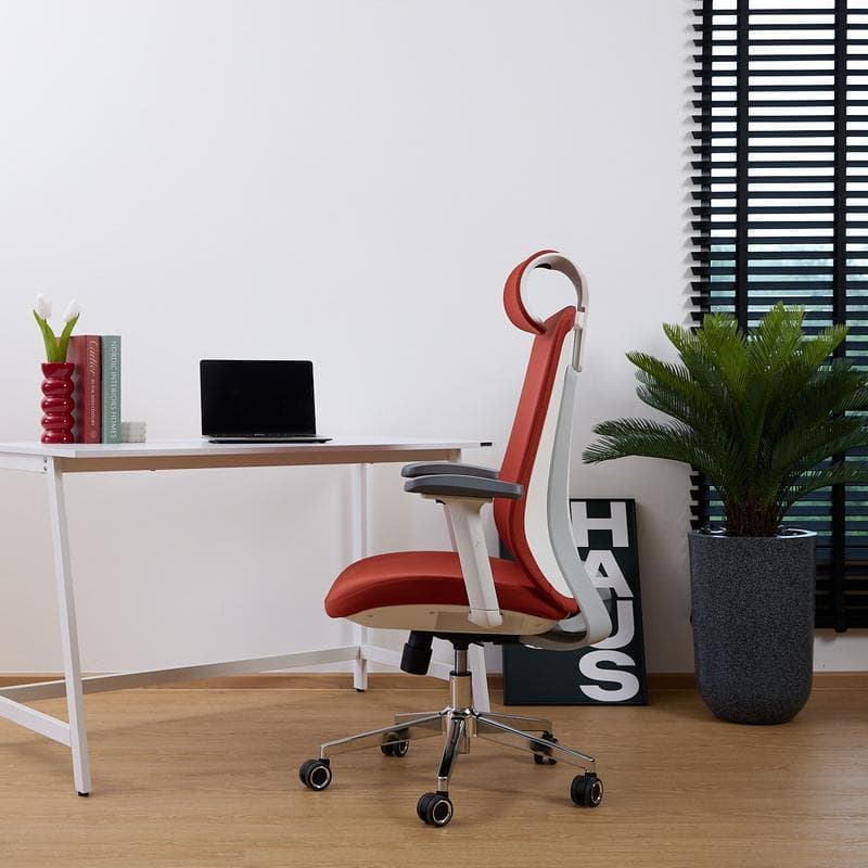 FURRADEC รุ่น Melody เก้าอี้เพื่อสุขภาพ สีแดง ปรับเอน 125 องศา รองรับสรีระ 120 กก. ช่วยลดความเมื่อยล้า ดีไซน์ทันสมัย นั่งทำงานสบายได้ตลอดวัน https://lnwchill.com