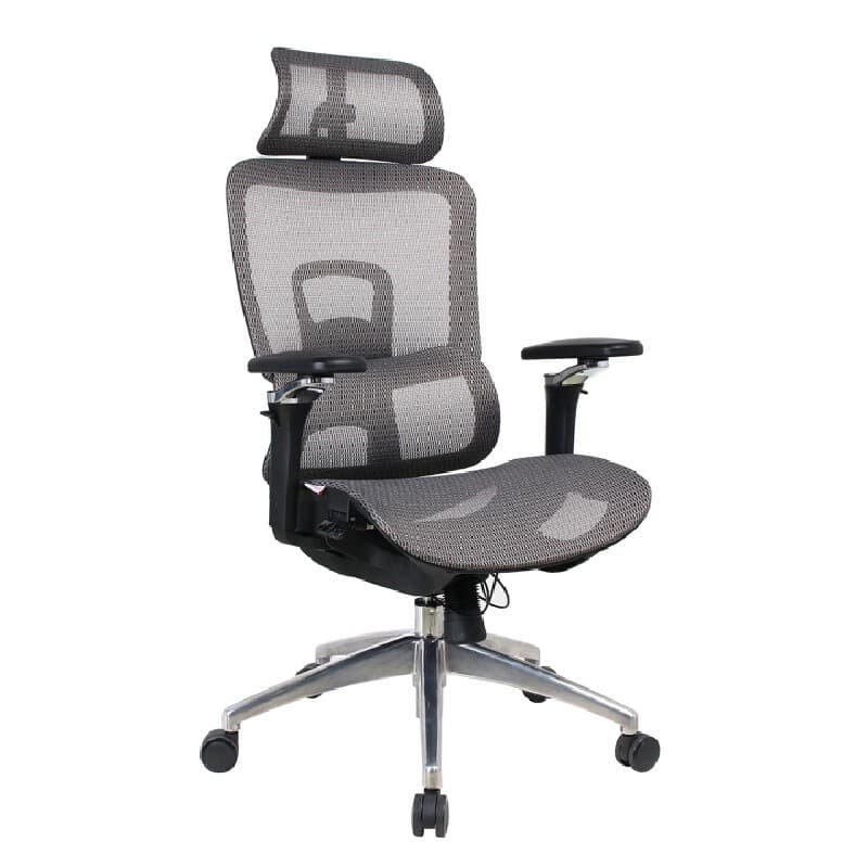 FURRADEC รุ่น Cezar สีเทา พนักพิงเมชระบายอากาศ ฐานอลูมิเนียมรับน้ำหนัก 150 กก. แขน 5D ปรับละเอียดรองรับสรีระลดปวดหลังเพื่อประสิทธิภาพการทำงานที่ดีขึ้น https://lnwchill.com