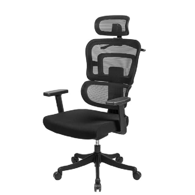 FURRADEC รุ่น Buddy เก้าอี้เพื่อสุขภาพ สีดำ พนักพิง Mesh ระบายอากาศดีเยี่ยม ปรับเอนล็อค 3 ระดับ พร้อมที่แขวนเสื้อและรองรับสรีระช่วยลดอาการปวดเมื่อยได้อย่างมีประสิทธิภาพ