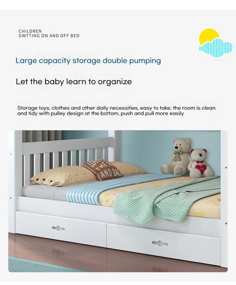 เตียงแม่แบบยุโรปเตียงบนและล่างเตียงไม้เนื้อแข็งสูงเตียงต่ำเตียงขนาดเล็กเตียงบนและล่างเด็กบ้านโอ๊คสีขาวเตียงสองชั้น https://lnwchill.com