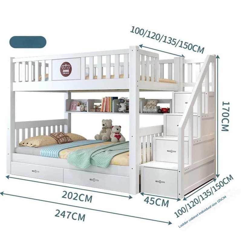 เตียงแม่แบบยุโรปเตียงบนและล่างเตียงไม้เนื้อแข็งสูงเตียงต่ำเตียงขนาดเล็กเตียงบนและล่างเด็กบ้านโอ๊คสีขาวเตียงสองชั้น https://lnwchill.com
