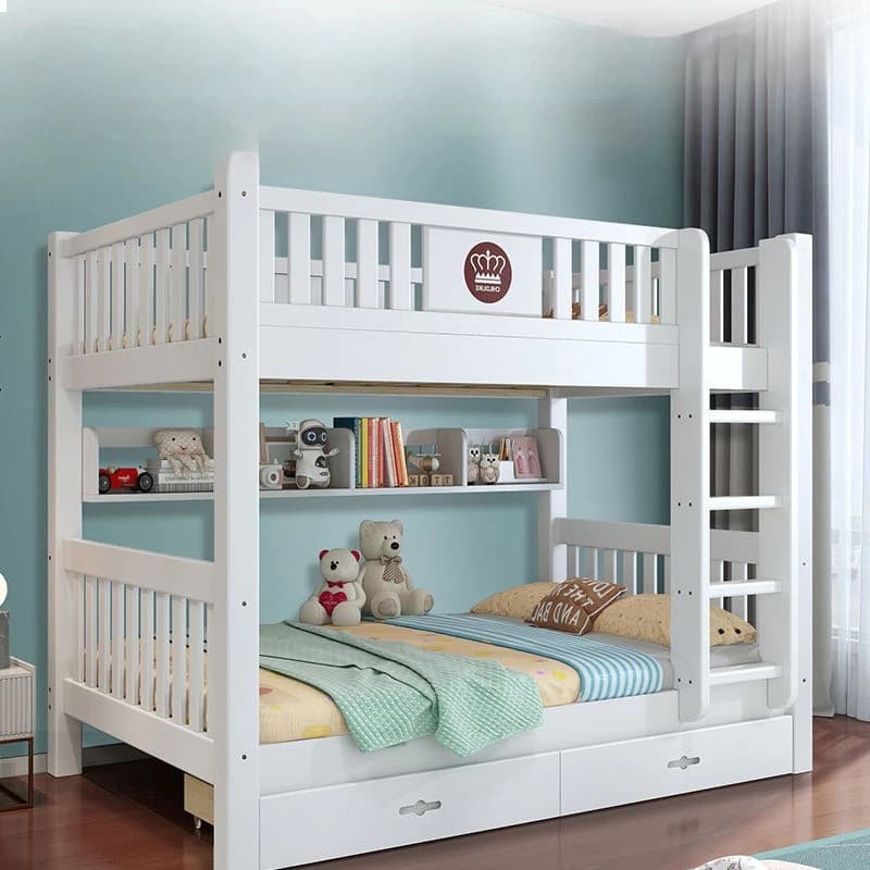 เตียงแม่แบบยุโรปเตียงบนและล่างเตียงไม้เนื้อแข็งสูงเตียงต่ำเตียงขนาดเล็กเตียงบนและล่างเด็กบ้านโอ๊คสีขาวเตียงสองชั้น https://lnwchill.com