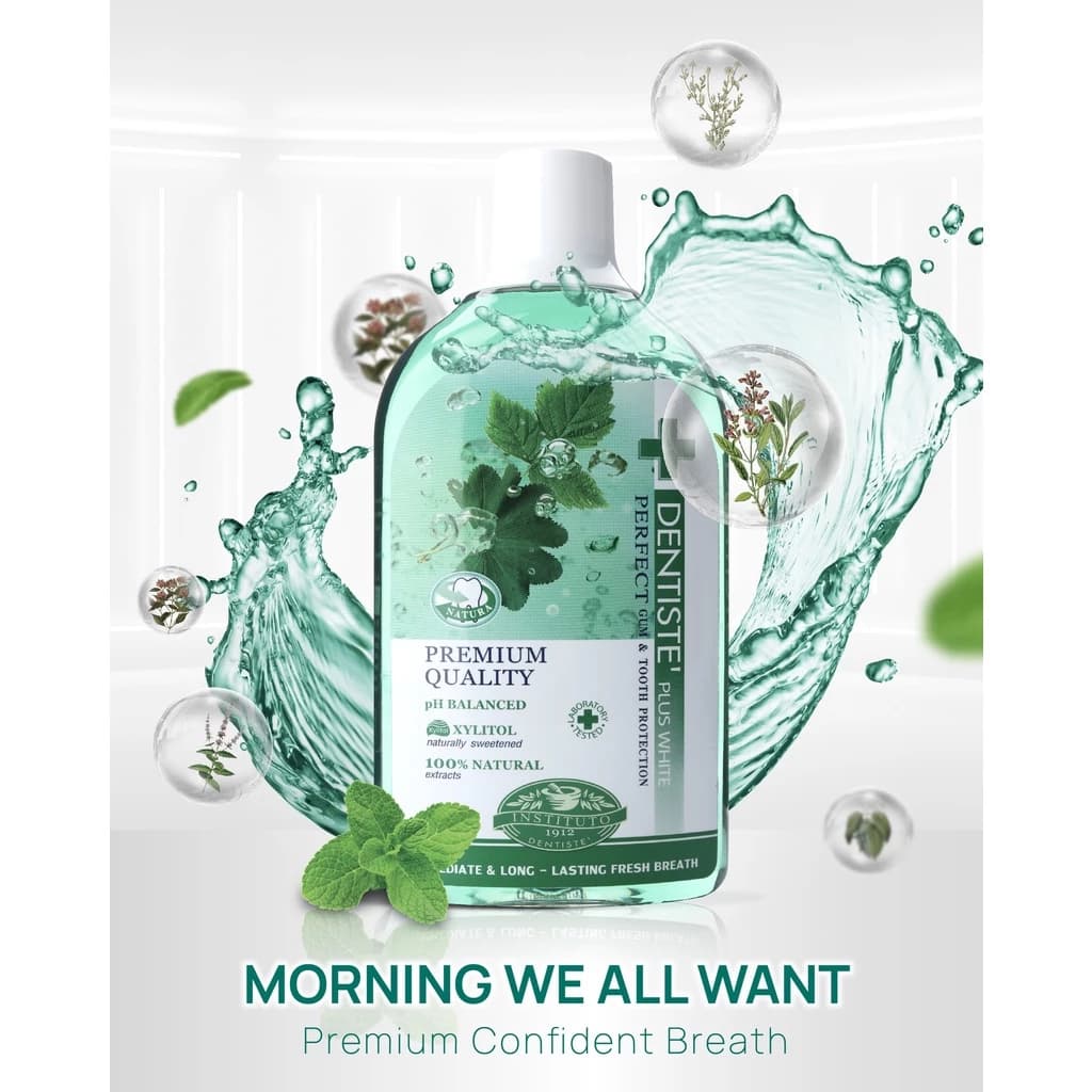 Dentiste' [แพ็ค 3 สุดคุ้ม] Oral Rinse 700 ML. น้ำยาบ้วนปาก ลดกลิ่นปากและแบคทีเรีย ส่วนผสมธรรมชาติ ป้องกันฟันผุ เดนทิสเต้ https://lnwchill.com