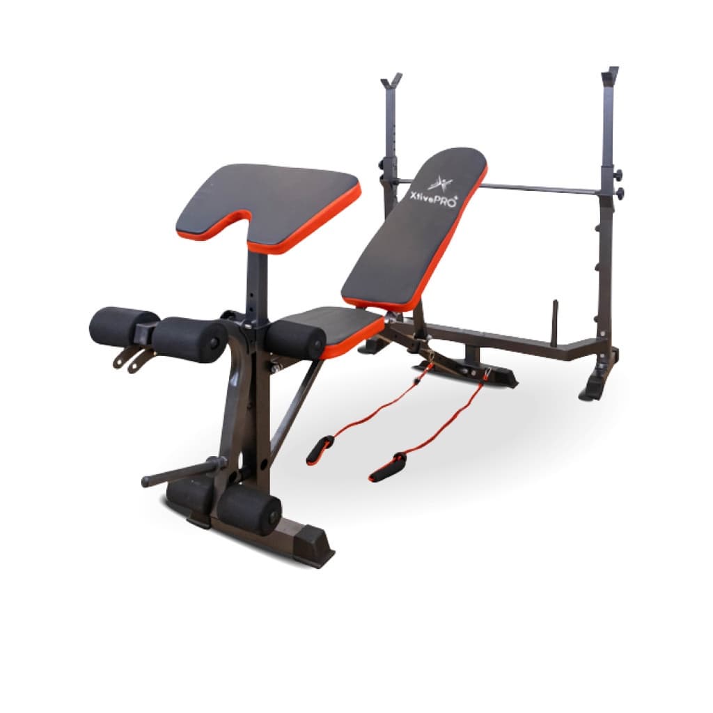 XtivePRO เก้าอี้ดัมเบล พร้อมชั้นวางบาร์เบล 2 in 1 ยกน้ำหนัก สร้างกล้ามเนื้อ Multifunctional Weight Bench https://lnwchill.com