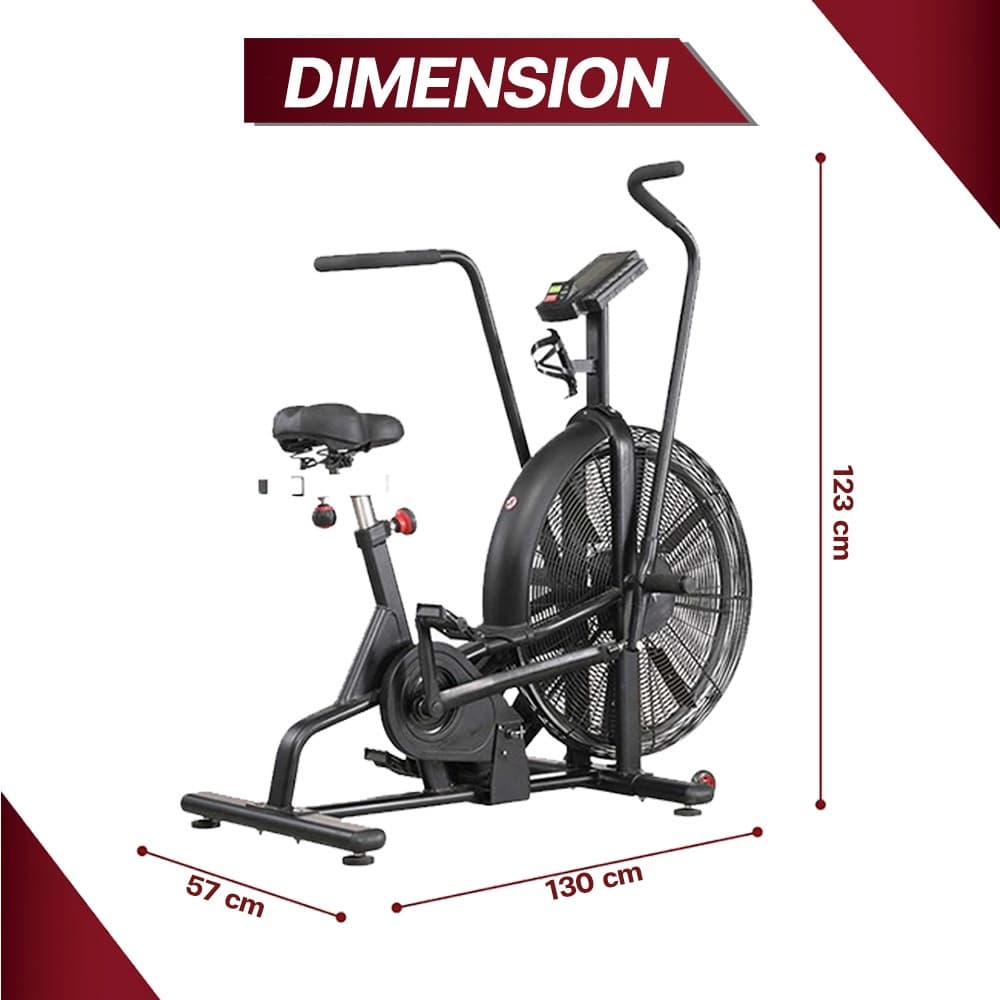 XtivePRO จักรยานออกกำลังกาย รุ่น Air Bike PRO ระบบโซ่ จอแสดงผล LCD จักรยานปั่นแบบลม จักรยานนั่งปั่นออกกำลังกาย https://lnwchill.com