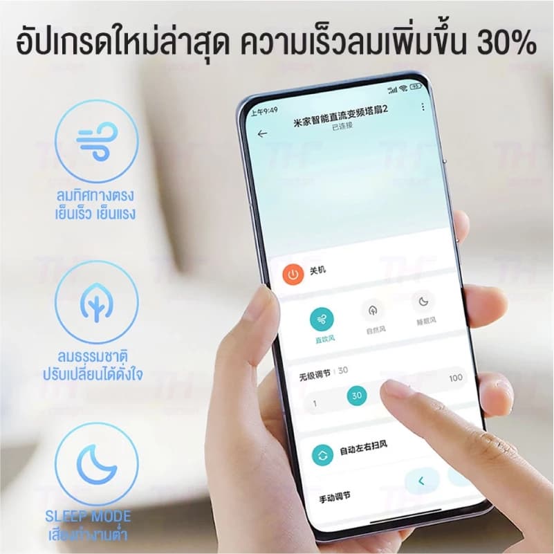 Xiaomi Mijia DC Frequency Conversion Tower Fan Smart Bladeless Quiet Energy Saving Fan with Mi Home APP พัดลมทาวเวอร์ https://lnwchill.com