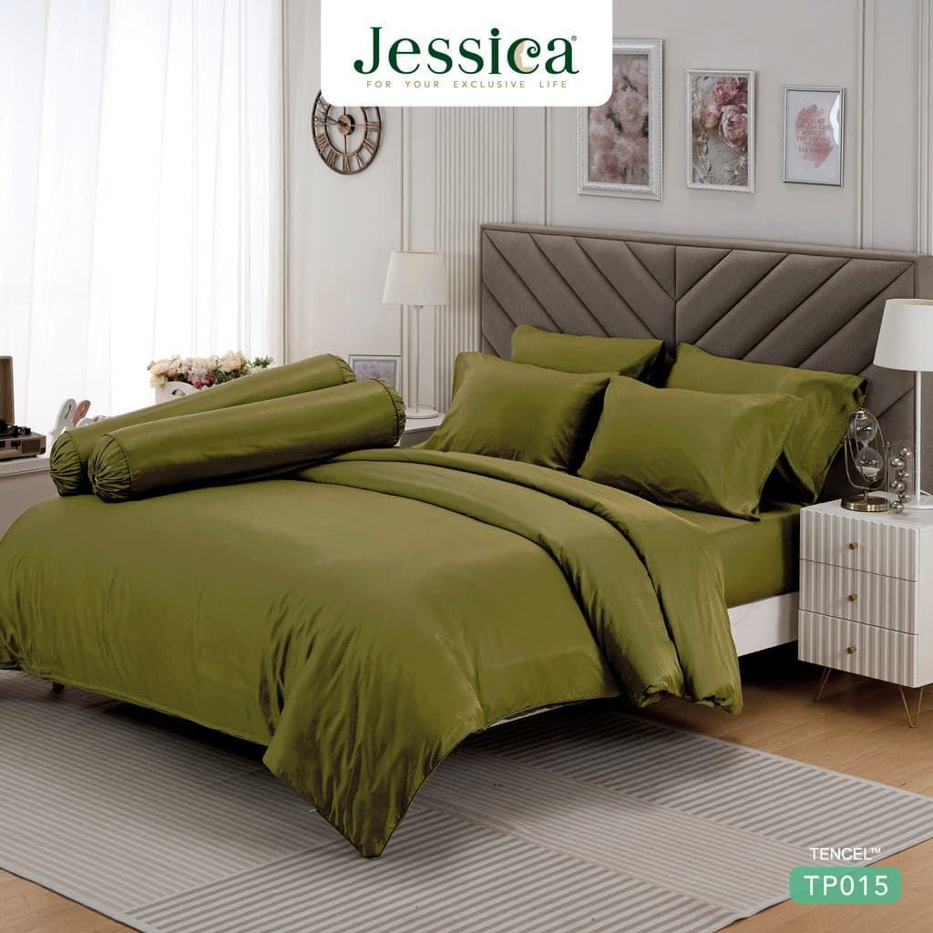 Jessica รุ่น TP015 ชุดเครื่องนอน Tencel 500 เส้นด้าย ให้สัมผัสที่นุ่มลื่นดุจแพรไหม ระบายอากาศดีเยี่ยมและเป็นมิตรต่อสิ่งแวดล้อม https://lnwchill.com