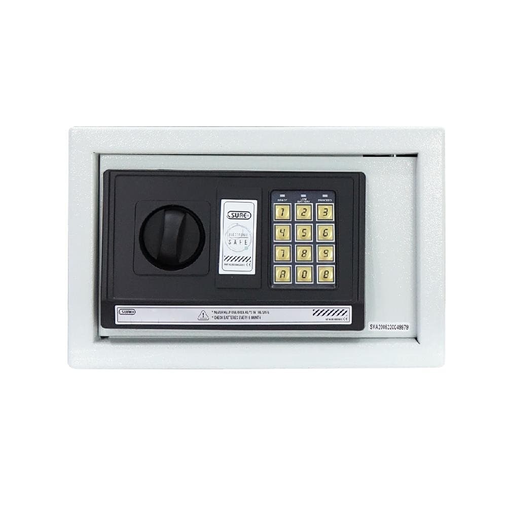 SURE รุ่น ES-700 ตู้เซฟอิเล็กทรอนิกส์ สีเทา W31XD20XH20 ซม. ระบบดิจิตอล ล็อกอัตโนมัติ ยึดติดผนังได้ https://lnwchill.com
