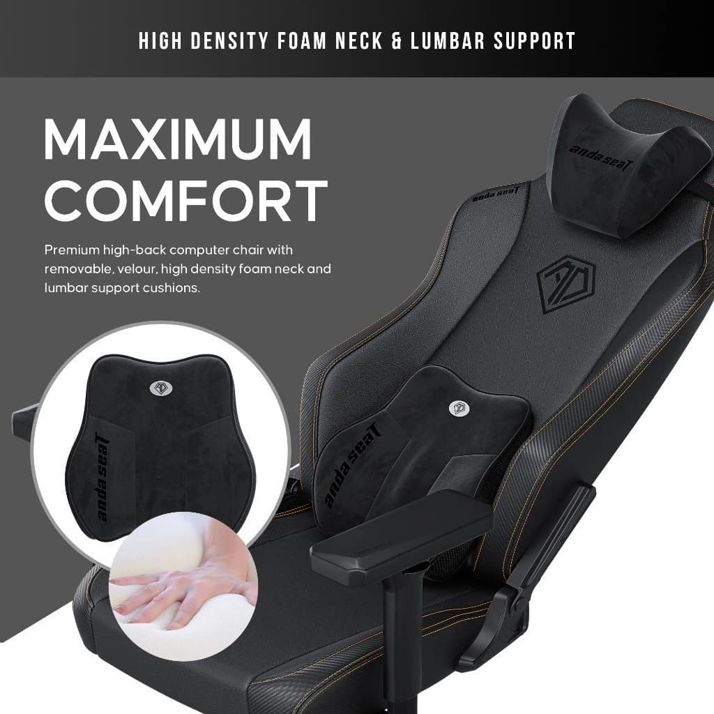 Anda Seat Phantom 3 Series XL Premium Gaming Chair เก้าอี้สีดำ รุ่น (AD18XL-52-B) อันดาซีท เก้าอี้เกมมิ่งเพื่อสุขภาพ Ergonomic เก้าอี้เบาะ นุ่ม ระบายอากาศดีเยี่ยม https://lnwchill.com