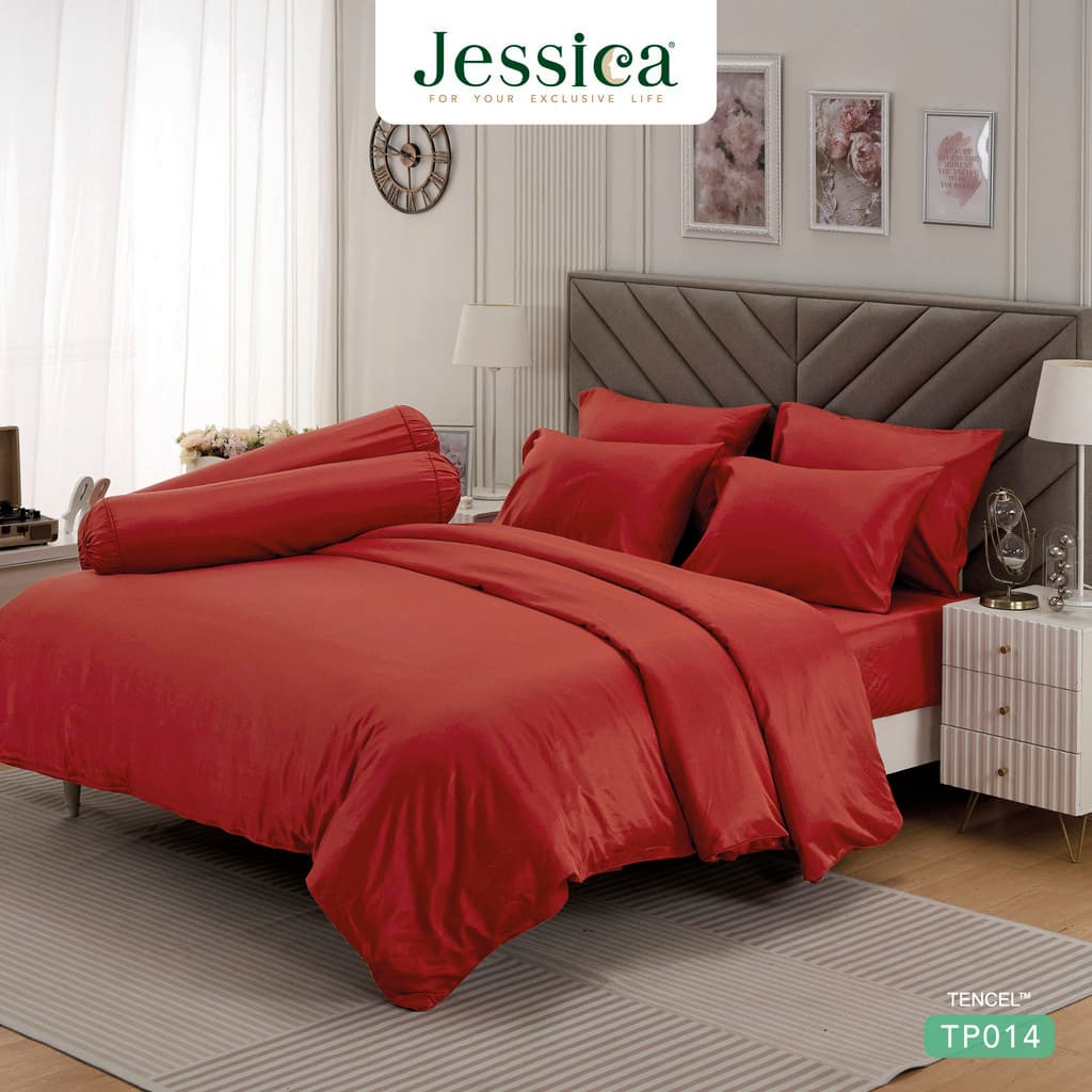 Jessica รุ่น TP014 ชุดเครื่องนอน Tencel™ สีพื้น ให้สัมผัสที่นุ่มลื่นดุจแพรไหม อ่อนโยนต่อผิวด้วยเส้นใยธรรมชาติ ระบายอากาศดีเยี่ยม ลดการสะสมของแบคทีเรีย https://lnwchill.com