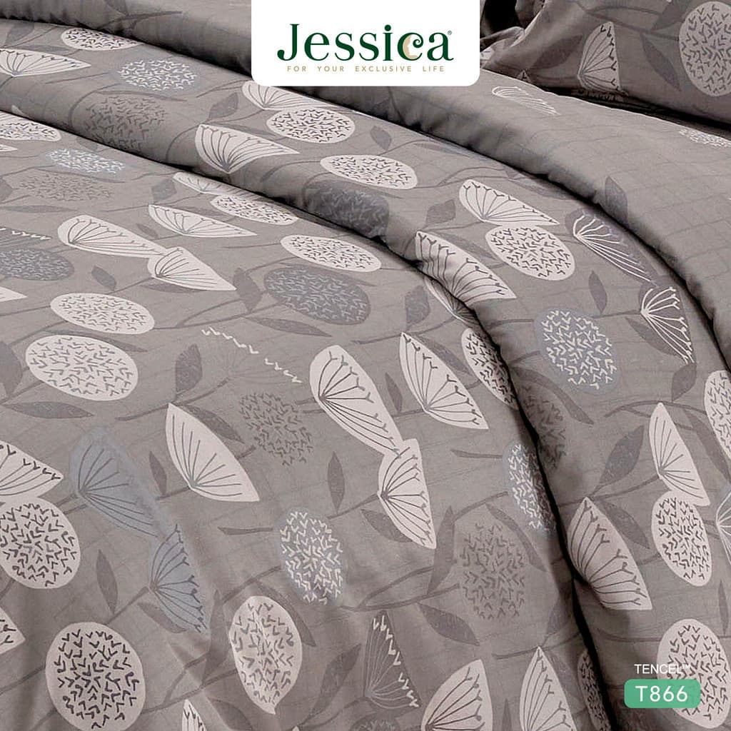 Jessica รุ่น T866 ชุดเครื่องนอน Tencel พิมพ์ลาย สัมผัสนุ่มลื่นดุจแพรไหม ระบายอากาศดีเยี่ยม ลดการสะสมของแบคทีเรีย https://lnwchill.com