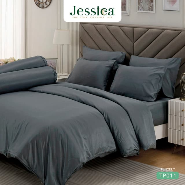 Jessica รุ่น TP011 ชุดเครื่องนอน Tencel สีพื้น ให้สัมผัสที่นุ่มลื่นดุจแพรไหมและช่วยระบายอากาศได้ดีเยี่ยม