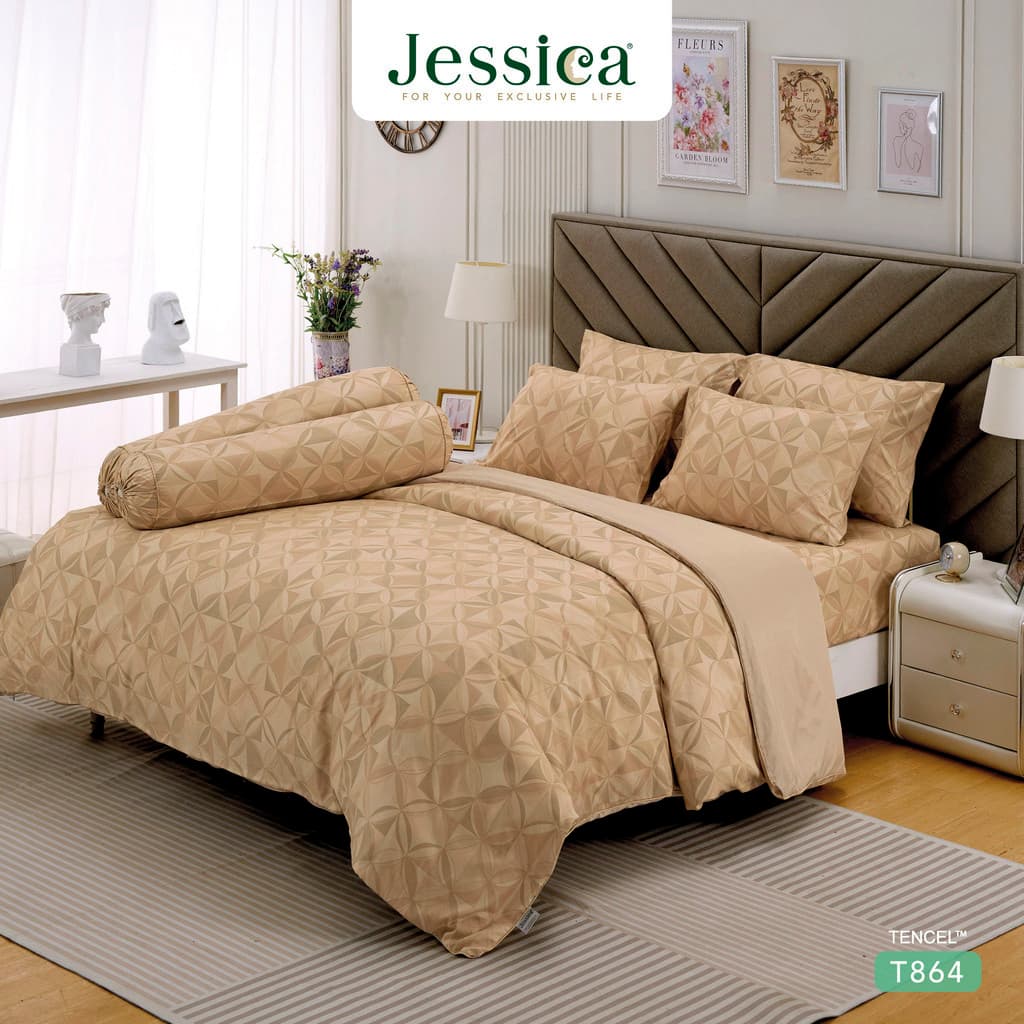 Jessica รุ่น Tencel T864 ชุดเครื่องนอนพิมพ์ลาย 500 เส้นด้าย ให้สัมผัสนุ่มลื่นดุจแพรไหม ระบายอากาศดีเยี่ยม https://lnwchill.com