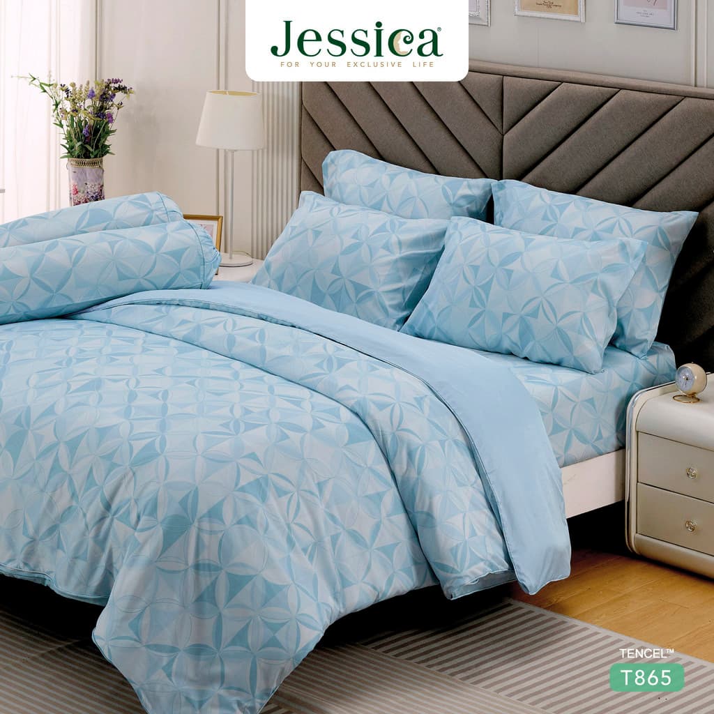 Jessica รุ่น Tencel T865 พิมพ์ลาย ชุดเครื่องนอนผ้าปูที่นอนผ้านวม ลวดลายโดดเด่น ให้สัมผัสที่นุ่มลื่นดุจแพรไหม นวัตกรรมเพื่อการนอนหลับที่มีคุณภาพ ด้วยเส้นใย Tencel™ จากธรรมชาติ ระบาย https://lnwchill.com