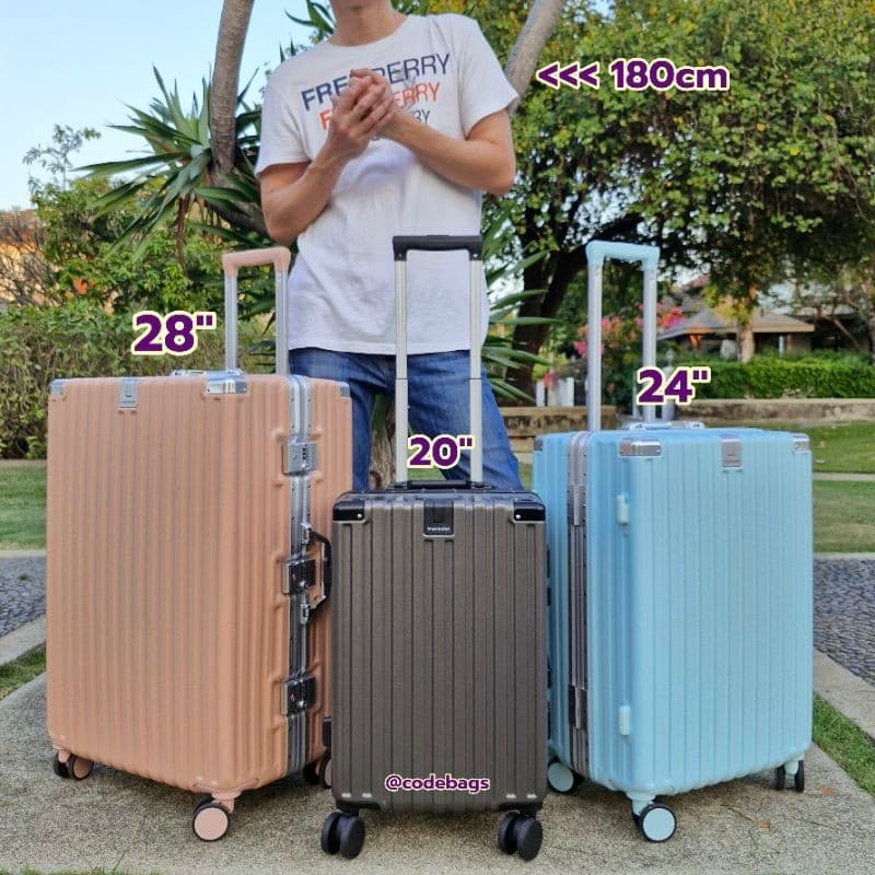 SWITORY รุ่น ALU126 กระเป๋าเดินทางอลูมิเนียมเฟรมล็อก 20-28 นิ้ว แข็งแรงทนทาน พร้อมฟังก์ชันที่วางแก้วและที่แขวนของครบครัน https://lnwchill.com