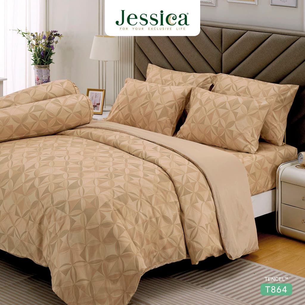 Jessica รุ่น Tencel T864 ชุดเครื่องนอนพิมพ์ลาย 500 เส้นด้าย ให้สัมผัสนุ่มลื่นดุจแพรไหม ระบายอากาศดีเยี่ยม https://lnwchill.com