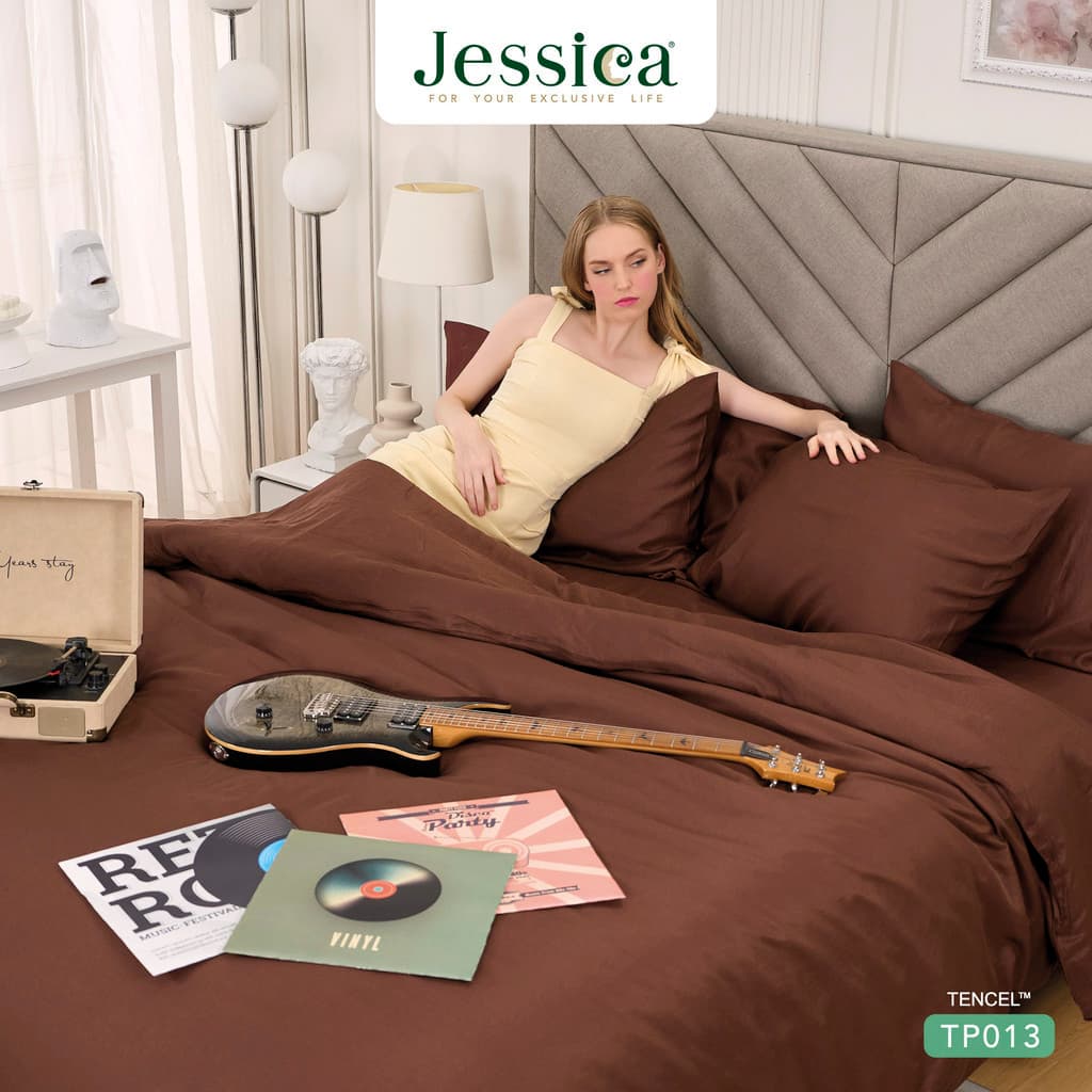 Jessica รุ่น TP013 ชุดเครื่องนอน Tencel สีพื้น ให้สัมผัสที่นุ่มลื่นดุจแพรไหมและระบายอากาศได้อย่างเหนือชั้น https://lnwchill.com
