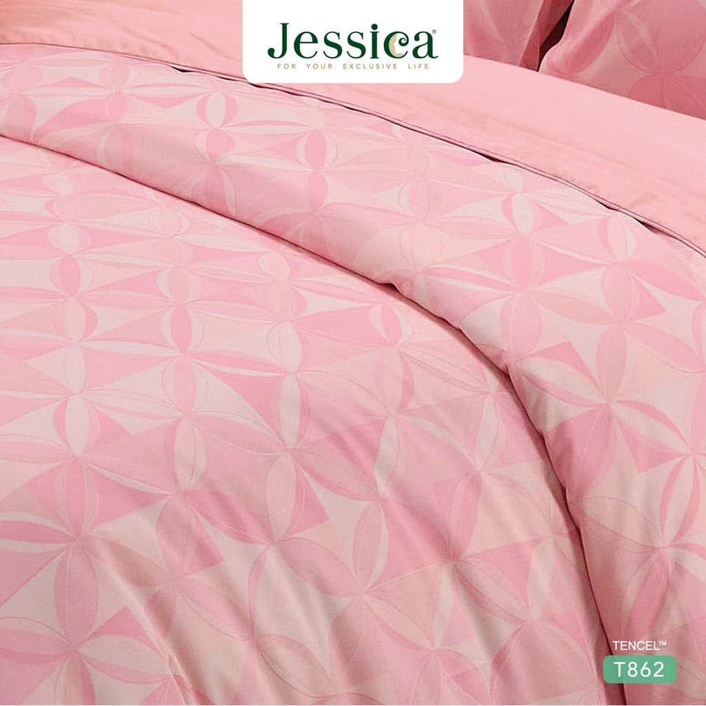 Jessica รุ่น T862 ชุดเครื่องนอนพิมพ์ลาย Tencel™ Lyocell นุ่มลื่น ระบายอากาศ ลดแบคทีเรีย Jessica Tencel, ชุดเครื่องนอน tencel, jessica tencel T862, ผ้าปูที่นอน jessica, ผ้านวม tencel, ผ้าปู https://lnwchill.com