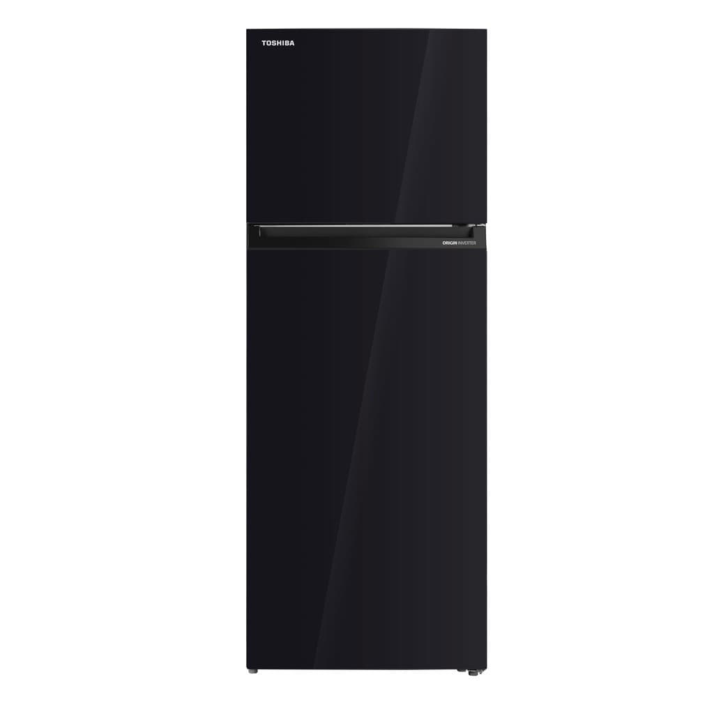 TOSHIBA รุ่น GR-RT624WE-PGT(22) ตู้เย็น 2 ประตู 463L 16.3 คิว หน้าบานกระจกดำ AirFALL Cooling เย็นทั่วถึง ดีไซน์หรู https://lnwchill.com