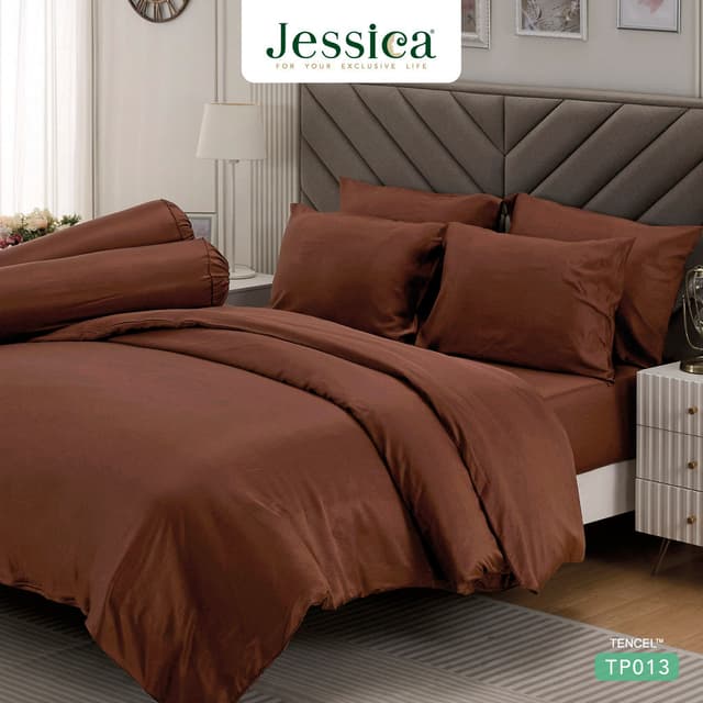 Jessica รุ่น TP013 ชุดเครื่องนอน Tencel สีพื้น ให้สัมผัสที่นุ่มลื่นดุจแพรไหมและระบายอากาศได้อย่างเหนือชั้น