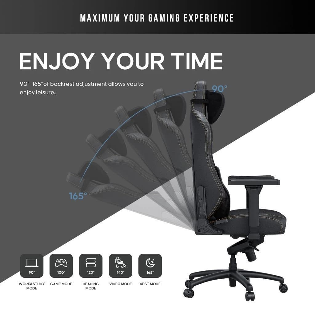 Anda Seat Phantom 3 Series XL Premium Gaming Chair เก้าอี้สีดำ รุ่น (AD18XL-52-B) อันดาซีท เก้าอี้เกมมิ่งเพื่อสุขภาพ Ergonomic เก้าอี้เบาะ นุ่ม ระบายอากาศดีเยี่ยม https://lnwchill.com