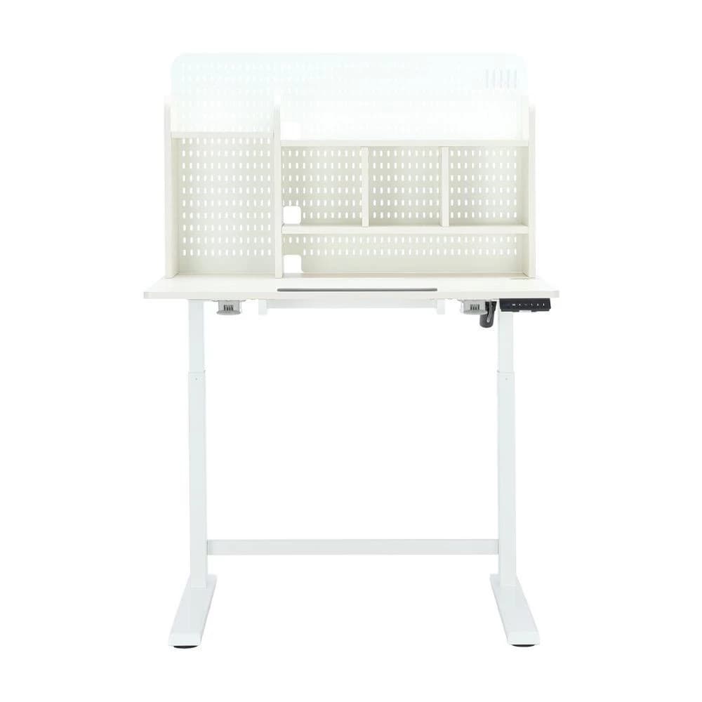 Index Living Mall  รุ่น มอริช โต๊ะปรับไฟฟ้า โต๊ะทํางานปรับระดับไฟฟ้า พร้อมชั้นวางของ  - โต๊ะไฟฟ้าปรับระดับ สีขาว โต๊ะทำงานไฟฟ้า ผลิตจากวัตถุดิบคุณภาพ สินค้าเกรดพรีเมี่ยม https://lnwchill.com