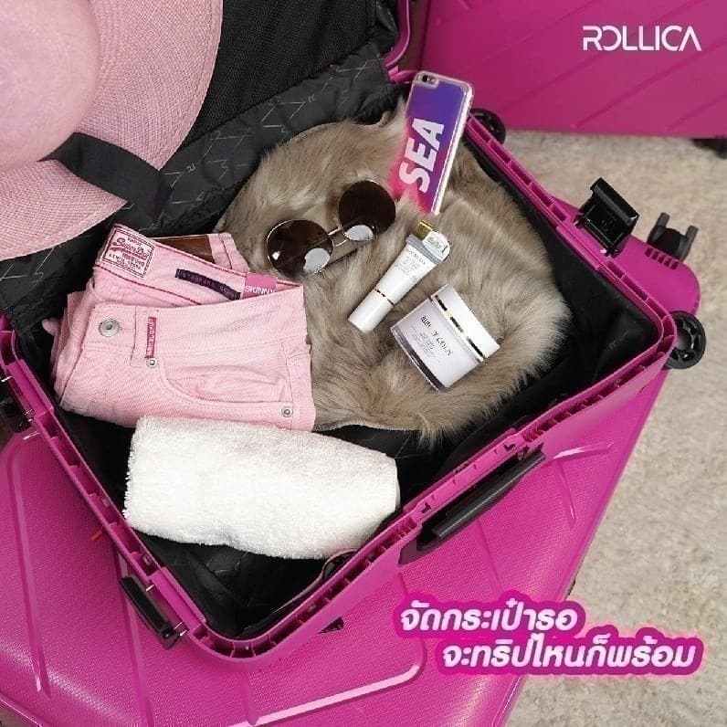 Rollica รุ่น Frankfurt กระเป๋าเดินทางขนาด 24 นิ้ว ล้อคู่หมุน 360 องศา พร้อมระบบล็อค TSA วัสดุ PP ทนทานพิเศษ ปกป้องทุกการเดินทาง https://lnwchill.com