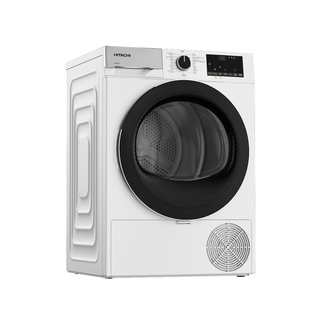 HITACHI รุ่น TD-90YFE เครื่องอบผ้าฝาหน้า 9 กก. ระบบควบแน่น อบถนอมผ้าด้วยเซนเซอร์อัจฉริยะ ป้องกันผ้าแห้งเกินไป พร้อมโปรแกรมลดสารก่อภูมิแพ้เพื่อสุขภาพ https://lnwchill.com