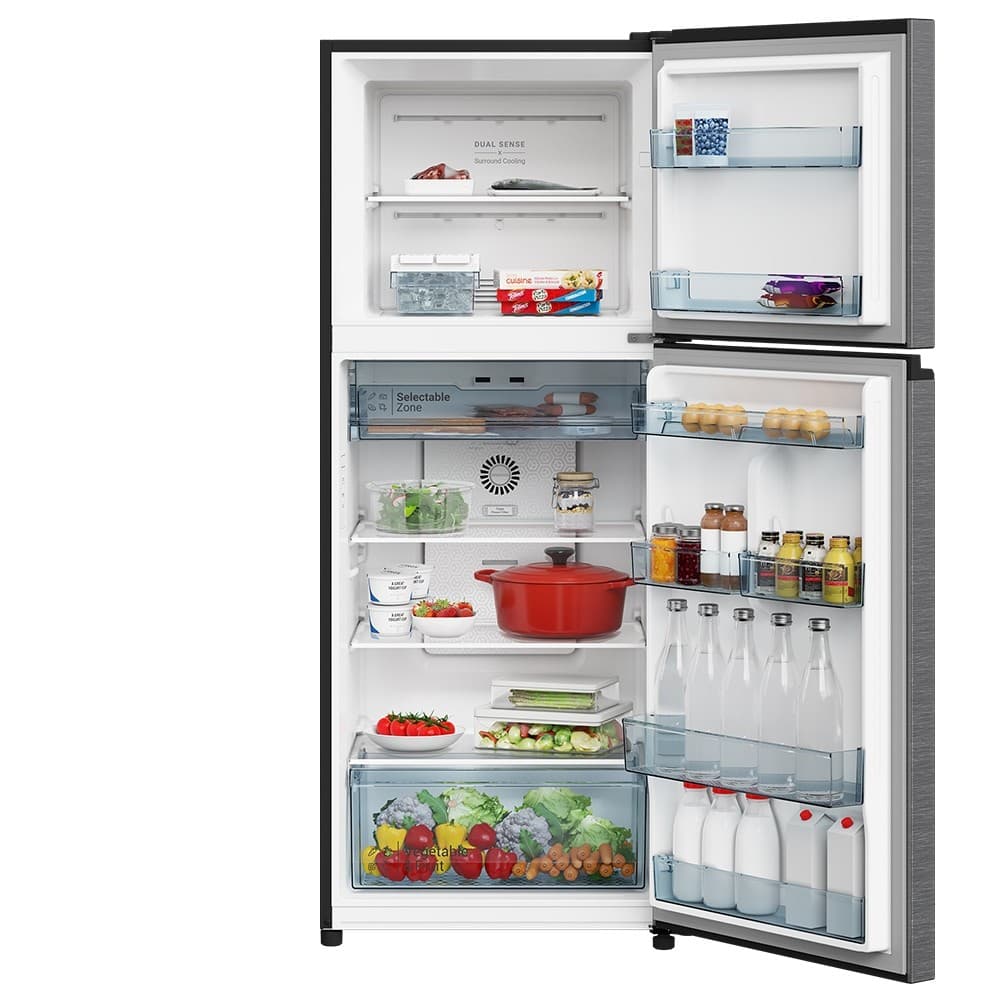 Hitachi HRTN6408SXTH ตู้เย็น 2 ประตู 13.2 คิว สี Elegant Inox ระบบ Inverter Dual Sense Surround Cooling ช่องแช่ Selectable Zone ปรับอุณหภูมิอิสระ ถนอมอาหารยาวนาน ประหยัดไฟเบอร์ https://lnwchill.com