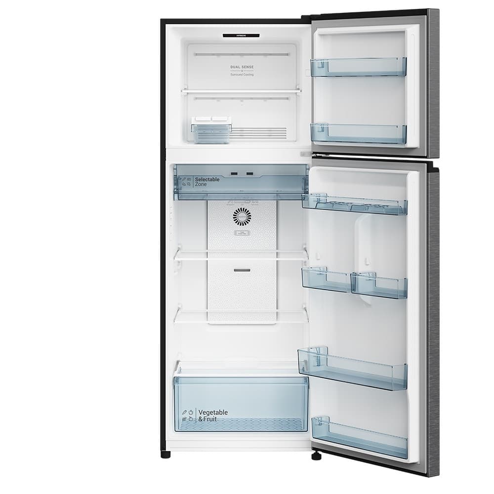 Hitachi รุ่น HRTN6443SXTH ตู้เย็น 2 ประตู 14.4 คิว Grand Carbon Line สี Elegant Inox ระบบ Dual Sense Surround Cooling ประหยัดไฟเบอร์ 5 ระดับ 4 ดาว https://lnwchill.com