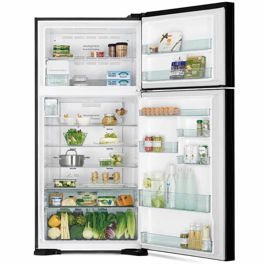 HITACHI R-VG550PDX ตู้เย็น 2 ประตู 19.4 คิว สีกลาสแบล็ก ระบบ Inverter Dual Fan ทำน้ำแข็งอัตโนมัติ ดีไซน์หรูประหยัดไฟเบอร์ 5 https://lnwchill.com