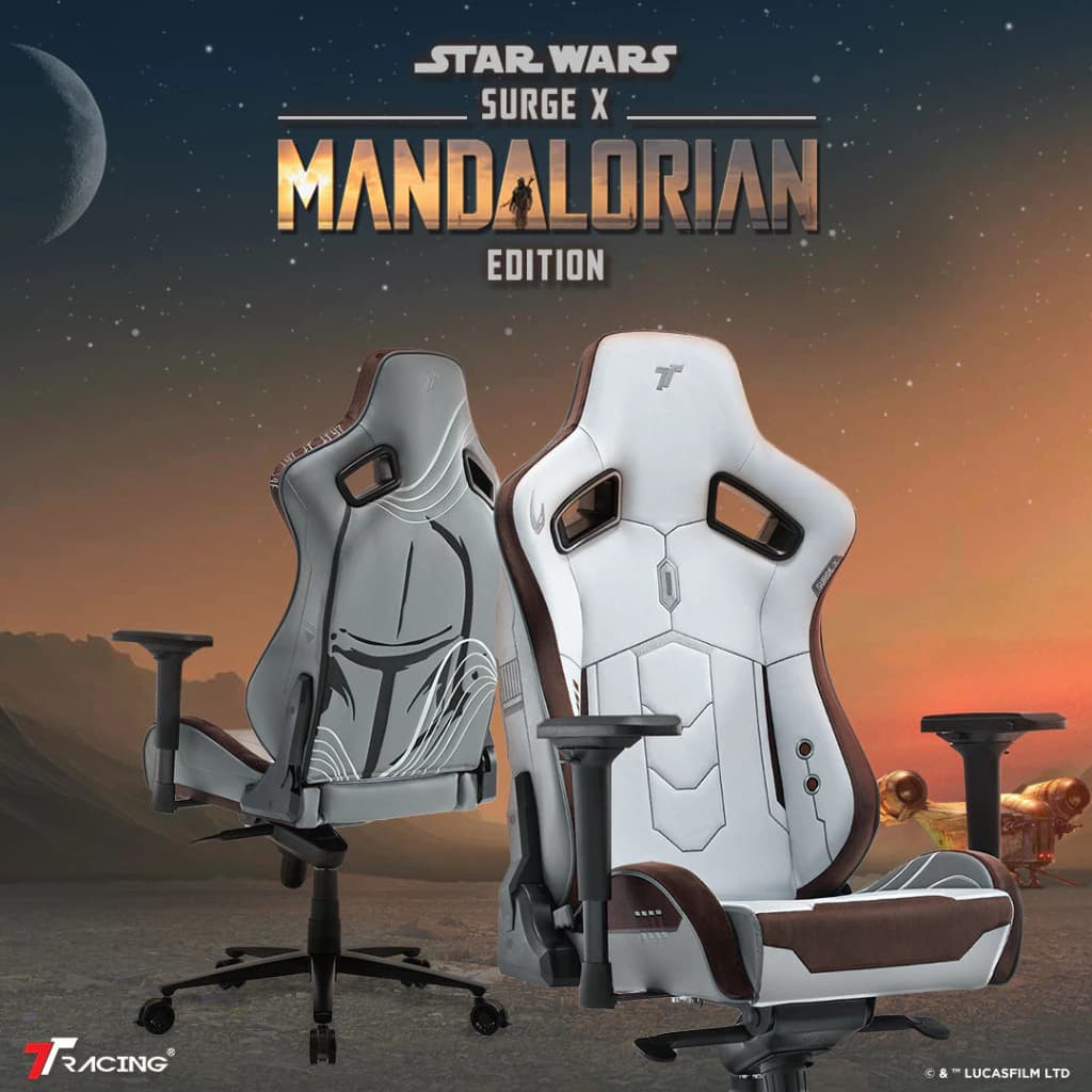 TTRacing Surge X Gaming Chair Mandalorian เก้าอี้เกมมิ่ง เก้าอี้สีขาว สีน้ำตาล เก้าอี้สำนักงาน เก้าอี้เบาะ นุ่ม เกรดพรีเมี่ยม https://lnwchill.com