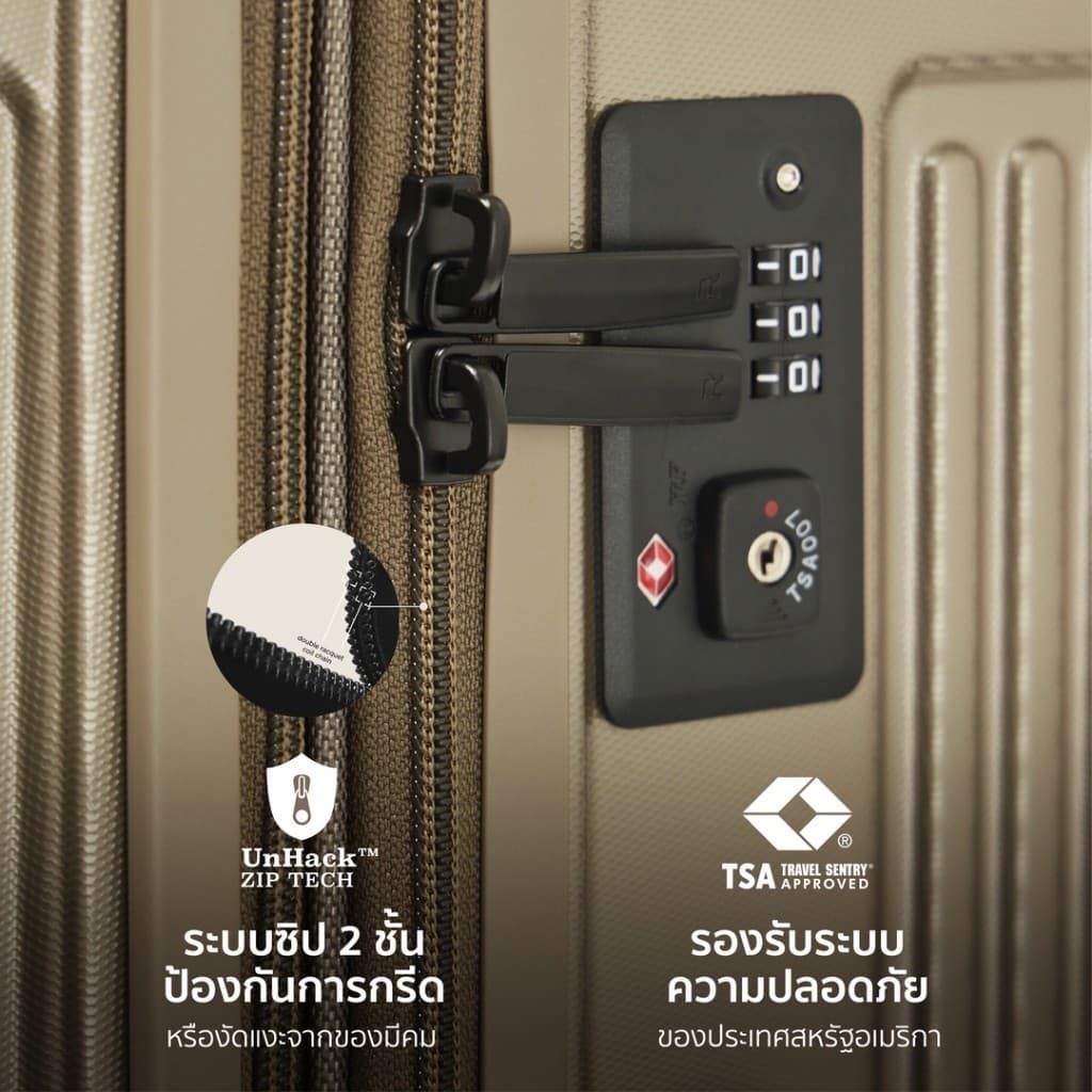 ROLLICA รุ่น TITAN กระเป๋าเดินทางโพลีคาร์บอเนต 100% ล้อ Hinomoto แท้ ระบบล็อค TSA ขยายข้างได้ ทนทาน แข็งแรง รับประกัน 5 ปี https://lnwchill.com