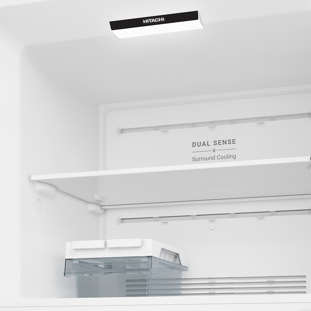 Hitachi HRTN6408SXTH ตู้เย็น 2 ประตู 13.2 คิว สี Elegant Inox ระบบ Inverter Dual Sense Surround Cooling ช่องแช่ Selectable Zone ปรับอุณหภูมิอิสระ ถนอมอาหารยาวนาน ประหยัดไฟเบอร์ https://lnwchill.com