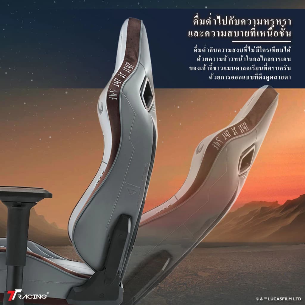 TTRacing Surge X Gaming Chair Mandalorian เก้าอี้เกมมิ่ง เก้าอี้สีขาว สีน้ำตาล เก้าอี้สำนักงาน เก้าอี้เบาะ นุ่ม เกรดพรีเมี่ยม https://lnwchill.com