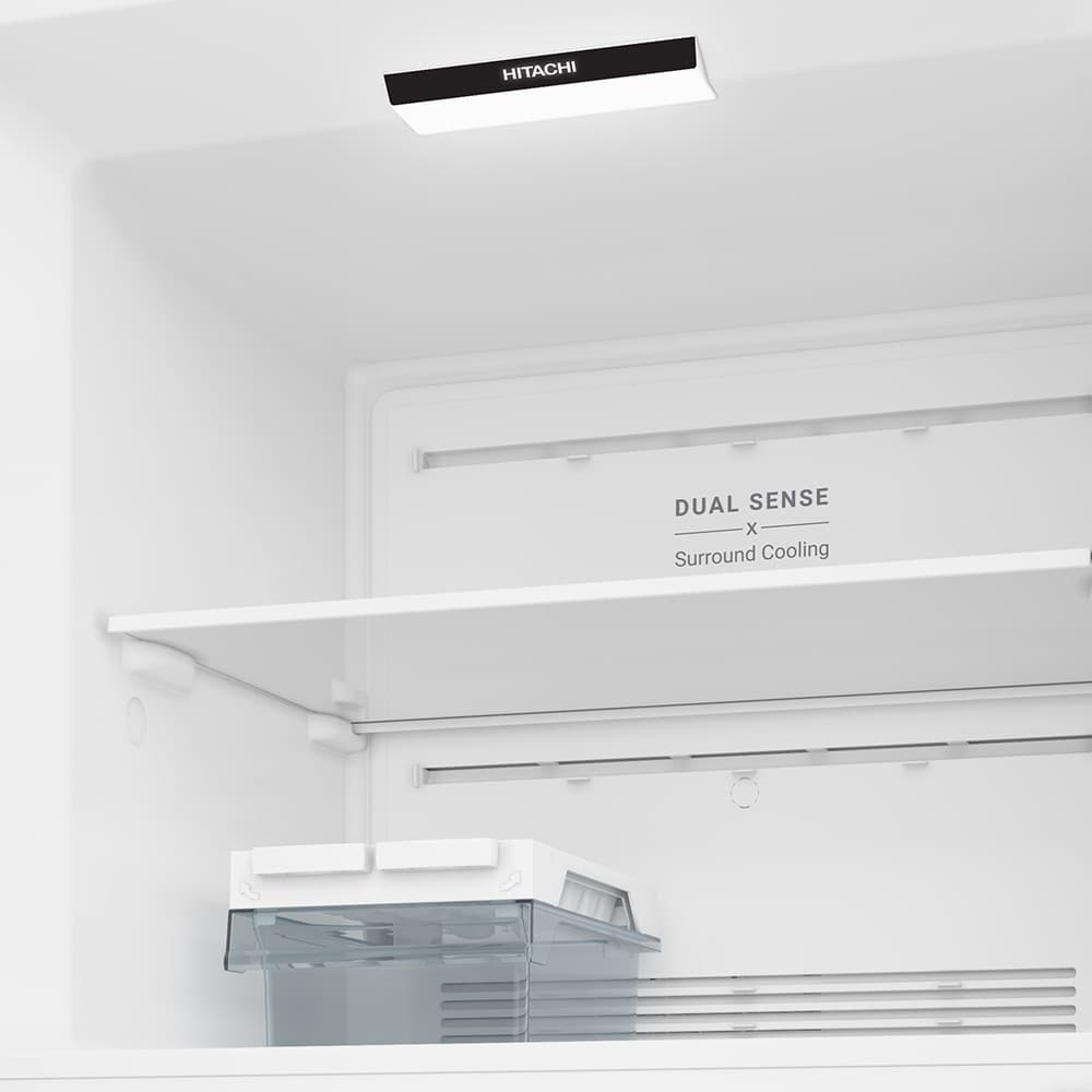 Hitachi HRTN6443SGBKTH ตู้เย็น 2 ประตู 14.4 คิว 409 ลิตร สีกลาสแบล็ก ระบบ Dual Sense Surround Cooling และ Selectable Zone ถนอมอาหารแม่นยำ ประหยัดพลังงานสูงสุด https://lnwchill.com
