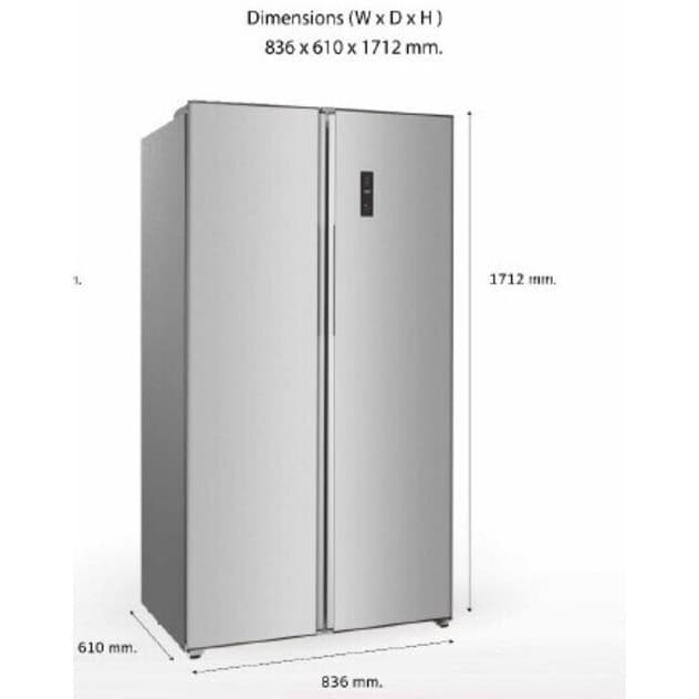 ACONATIC รุ่น AN-FR4000S ตู้เย็น Side By Side 14.1 คิว ระบบ Double Inverter ประหยัดพลังงาน ดีไซน์ทันสมัย จุของได้มากจัดระเบียบง่าย https://lnwchill.com