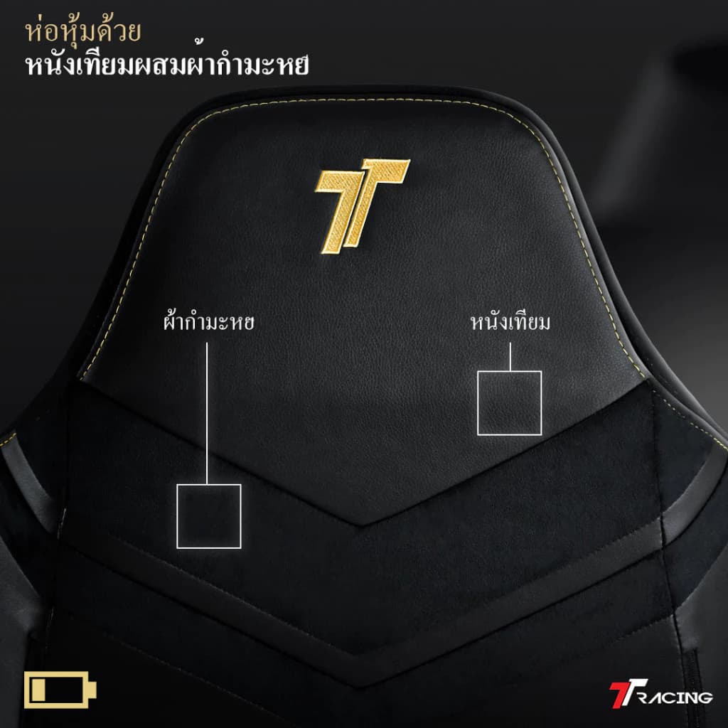 TTRacing Maxx Gaming Chair เก้าอี้เกมมิ่ง เก้าอี้สีเทา สีดำ นั่งสบาย ปรับเอนได้ 155 องศา, หมอนรองคอและเอวเมมโมรี่โฟมกำมะหยี่ https://lnwchill.com