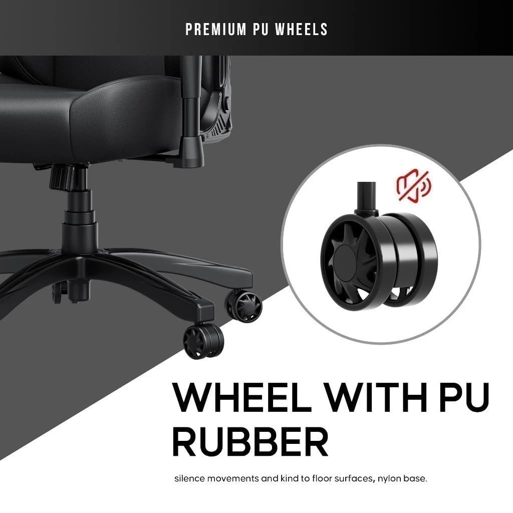 Anda Seat รุ่น AD18-44 Luna Premium Gaming Chair Black เก้าอี้เกมมิ่งเพื่อสุขภาพ Ergonomic E-Sport ออกแบบตามหลักสรีรศาสตร์ นุ่มสบายเกรดพรีเมี่ยม https://lnwchill.com