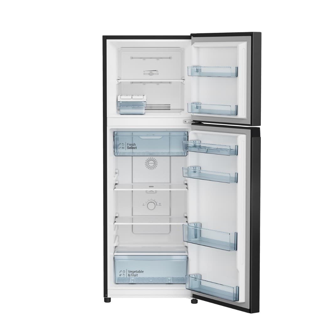 Hitachi HRTN5255MFBBKTH ตู้เย็น 2 ประตู 8.5 คิว Carbon Line Inverter ระบบกระจายลมเย็นรอบทิศทาง Flexible Fresh Select และแผ่นกรอง Triple Power Filter ขจัดกลิ่น https://lnwchill.com