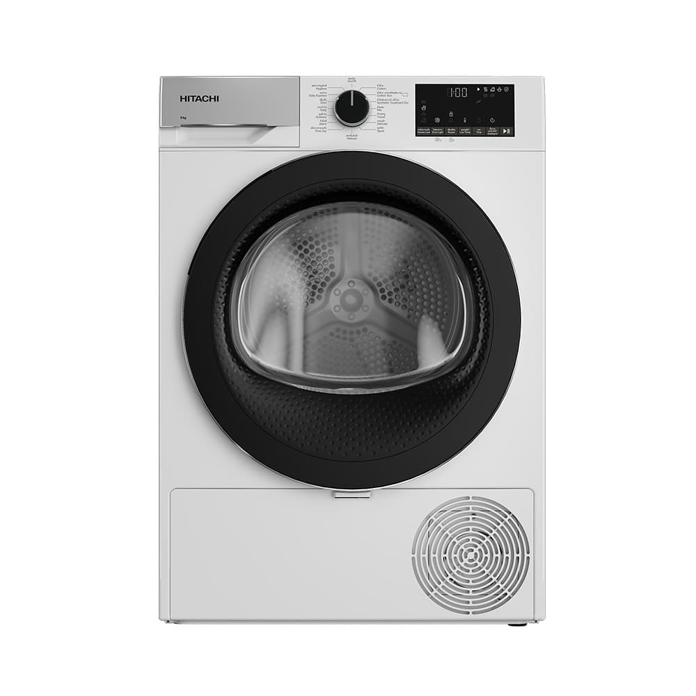 HITACHI รุ่น TD-90YFE เครื่องอบผ้าฝาหน้า 9 กก. ระบบควบแน่น อบถนอมผ้าด้วยเซนเซอร์อัจฉริยะ ป้องกันผ้าแห้งเกินไป พร้อมโปรแกรมลดสารก่อภูมิแพ้เพื่อสุขภาพ https://lnwchill.com