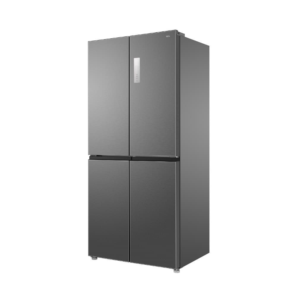TCL รุ่น RT46MPCDG ตู้เย็น 4 ประตู 16.6 คิว 470 ลิตร ระบบ No Frost ดีไซน์สีเงินหรูหรา ความจุสูง ประหยัดไฟเบอร์ 5 ถนอมอาหารยาวนาน https://lnwchill.com