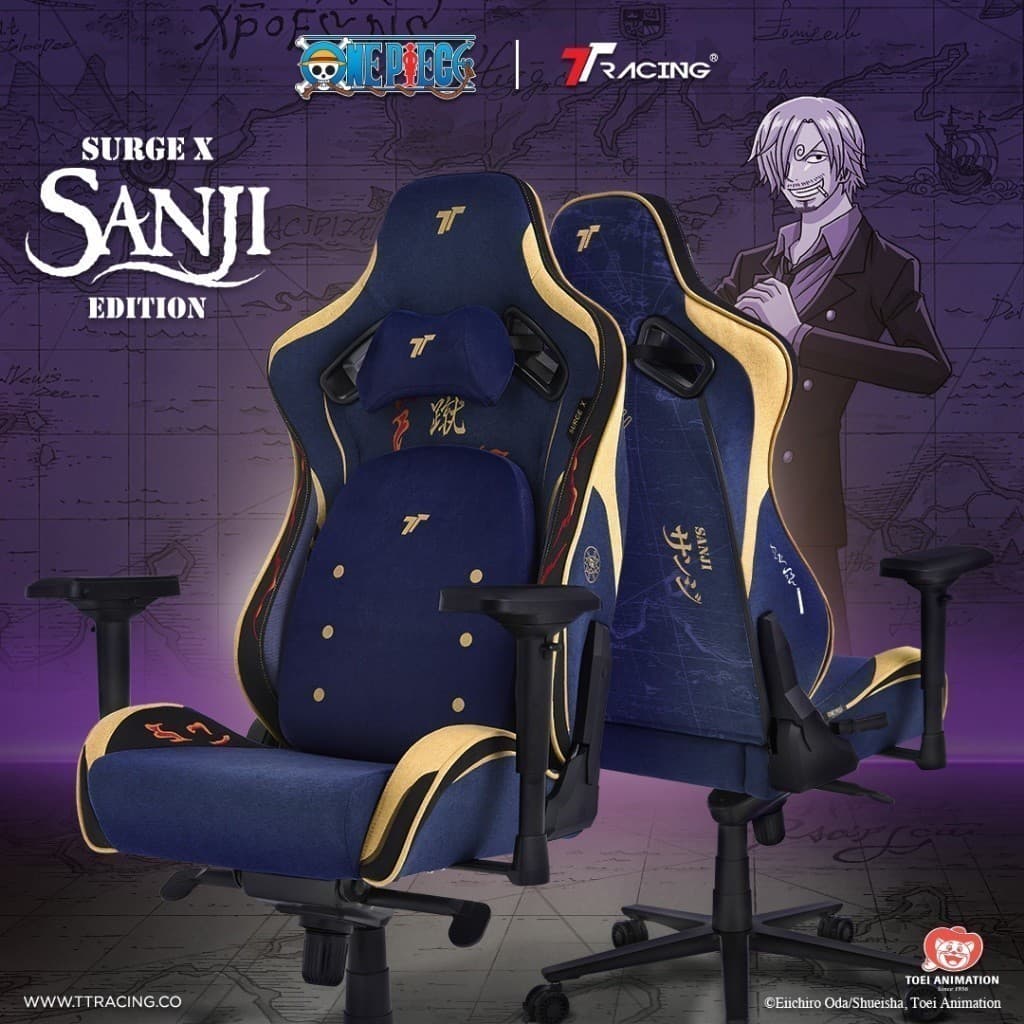 TTRacing รุ่น Surge X Air Threads Fabric Gaming Chair Sanji One Piece Edition เก้าอี้เกมมิ่งดีไซน์พิเศษ รองรับสรีระ ปรับเอนได้ 155 องศา https://lnwchill.com