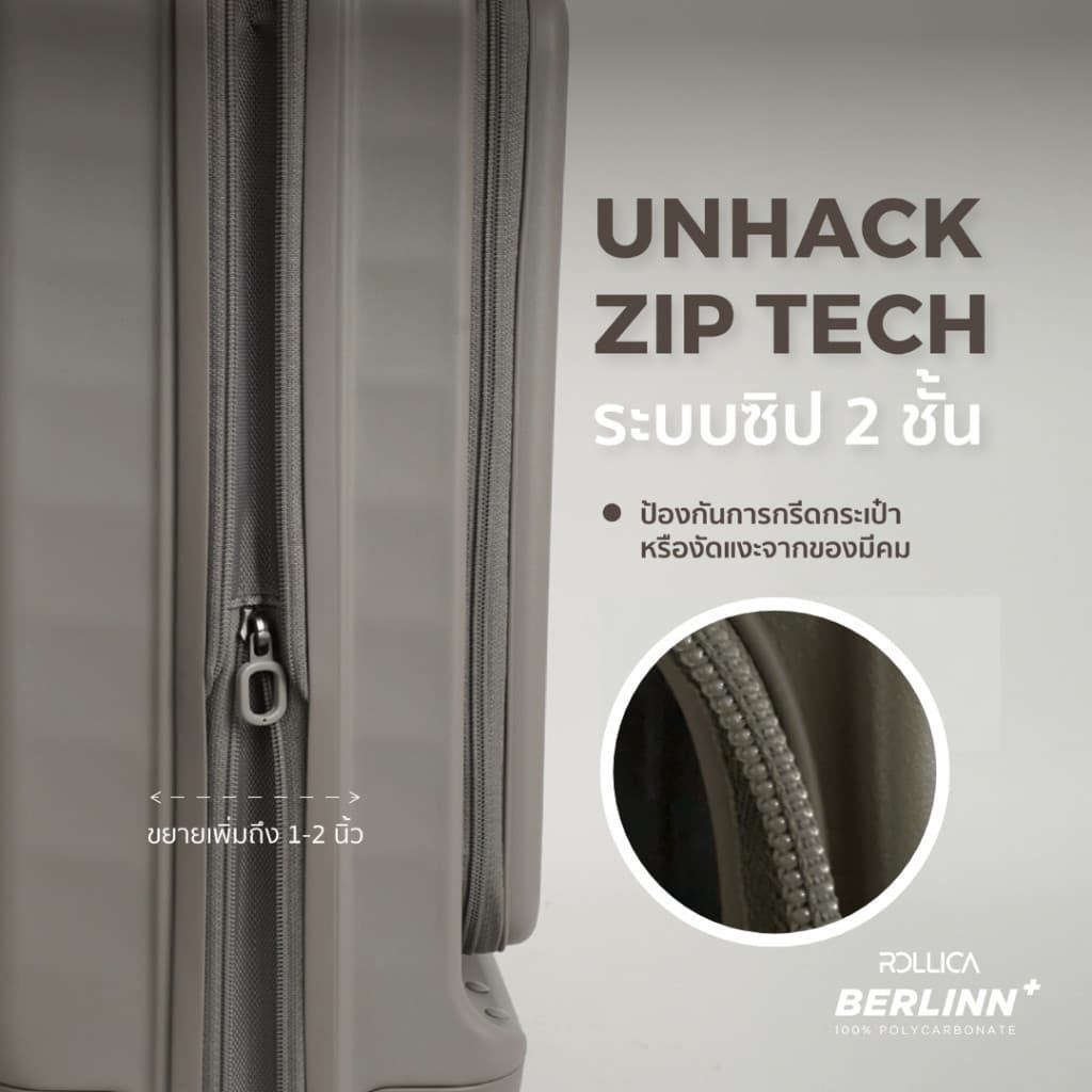 Rollica FN รุ่น BERLINN EXTRA PLUS กระเป๋าเดินทางเปิดฝาหน้า ซิป 2 ชั้น ขยายข้างได้ พร้อมระบบล็อค TSA รับประกัน 5 ปี https://lnwchill.com