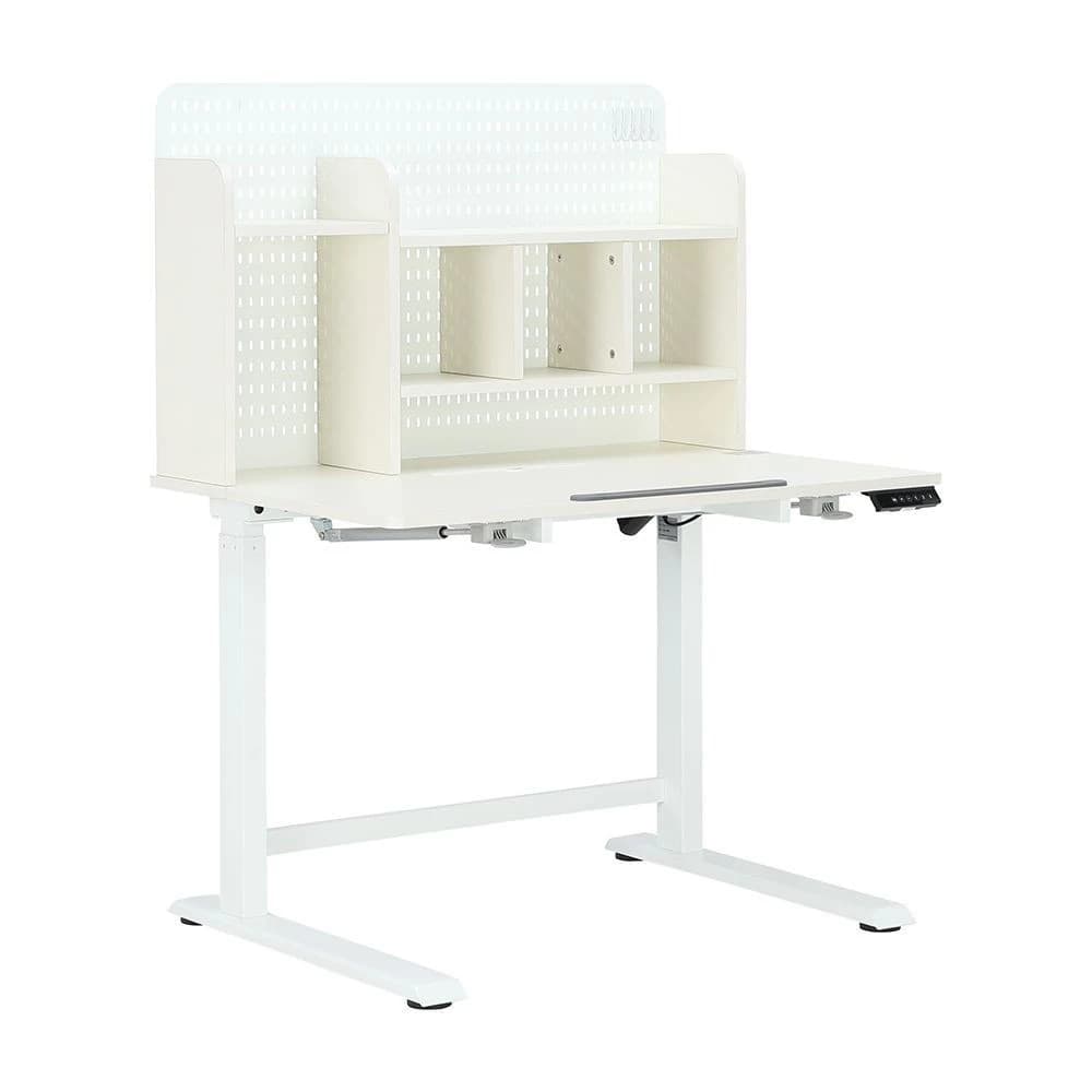 Index Living Mall  รุ่น มอริช โต๊ะปรับไฟฟ้า โต๊ะทํางานปรับระดับไฟฟ้า พร้อมชั้นวางของ  - โต๊ะไฟฟ้าปรับระดับ สีขาว โต๊ะทำงานไฟฟ้า ผลิตจากวัตถุดิบคุณภาพ สินค้าเกรดพรีเมี่ยม https://lnwchill.com