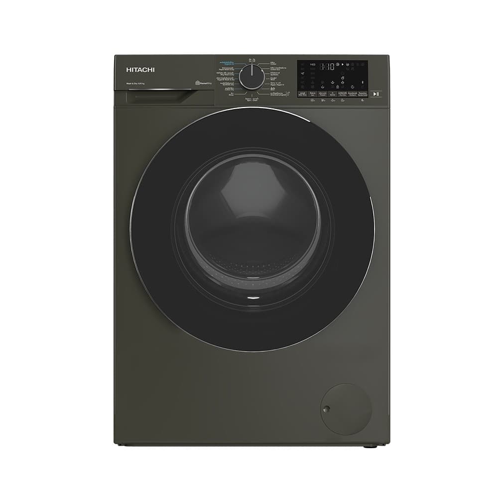 Hitachi เครื่องซักผ้าฝาหน้า รุ่น BD-D100YFVEM ซัก 10 กก. อบ 6 กก. สี Volcanic Gray มอเตอร์อินเวอร์เตอร์ระบบสายพานประหยัดไฟเบอร์ 5 สี่ดาวเชื่อมต่อแอปพลิเคชันได้ https://lnwchill.com