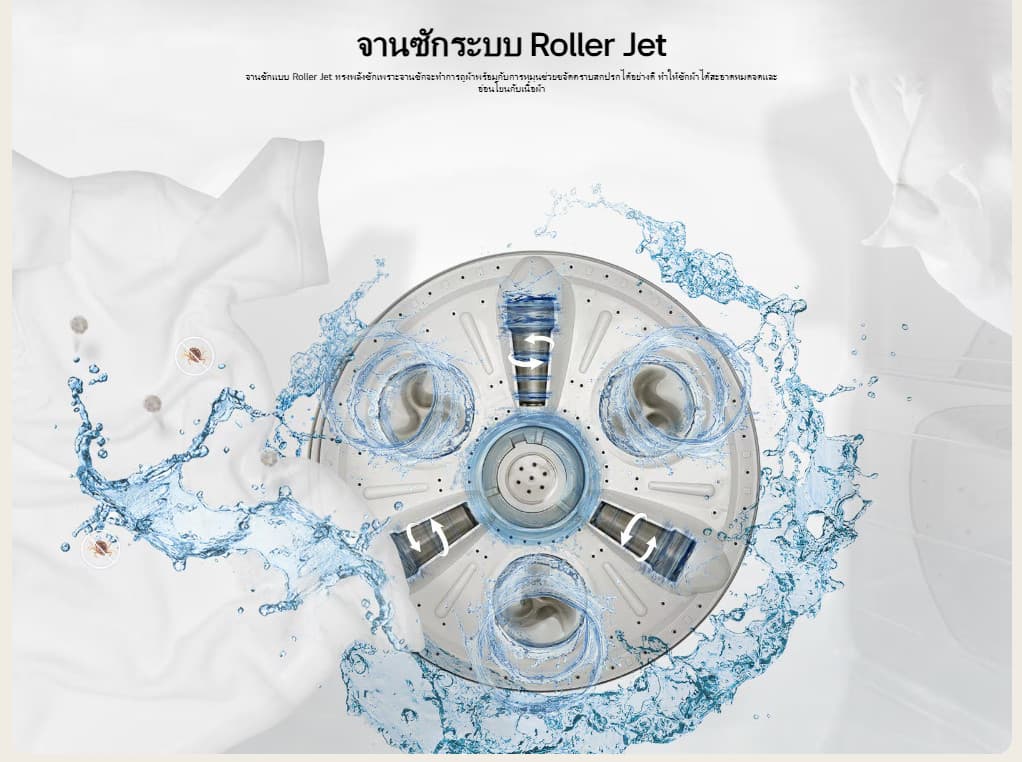 LG เครื่องซักผ้าสองถัง รุ่น TT15NARG ระบบ Roller Jet ซัก 15 กก. สีขาวเทา ถังซักขนาดใหญ่พิเศษสะอาดถนอมผ้าด้วยเทคโนโลยีจานซักแบบระบบหมุนรีดสิ่งสกปรกออกจากชุดตัวโปรด https://lnwchill.com