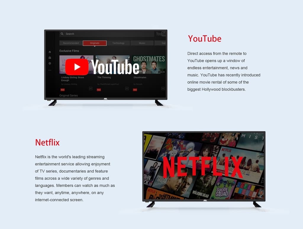 ABL รุ่น 32ADS11 แอนดรอยด์ทีวี LED 32 นิ้ว ความละเอียด HD ระบบ Android 11 รับชม Netflix ได้สะดวกสบาย ให้ความบันเทิงครบวงจรในเครื่องเดียว https://lnwchill.com