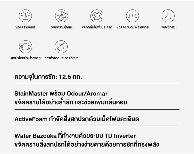 Panasonic รุ่น NA-FD125X3DC ขนาด 12.5 Kg ActiveFoam StainMaster ขจัดคราบฝังลึกสะอาดหมดจดด้วยเทคโนโลยีทันสมัยเพื่อสุขอนามัยที่ดีของทุกคนในครอบครัว https://lnwchill.com